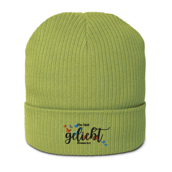 Gerippte Bio-Beanie | „Du bist geliebt“ – 4 Farben – Bild 10