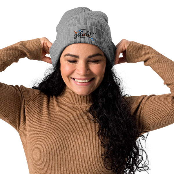 Gerippte Bio-Beanie | „Du bist geliebt“ – 4 Farben – Bild 5