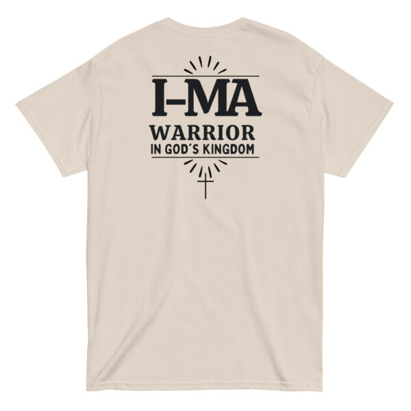 Klassisches Unisex T-Shirt | I’m a Warrior in God’s Kingdom – Stärke und Glaube (Back Print, 4 Farben) – Bild 3