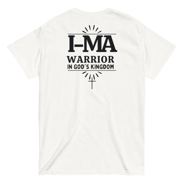 Klassisches Unisex T-Shirt | I’m a Warrior in God’s Kingdom – Stärke und Glaube (Back Print, 4 Farben) – Bild 4