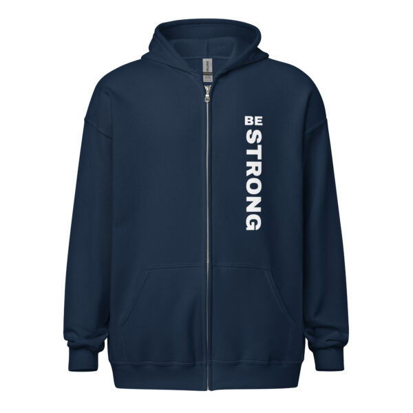 Unisex Heavy-Blend Zip Hoodie | Be Strong (Front Print) 2 Fb.