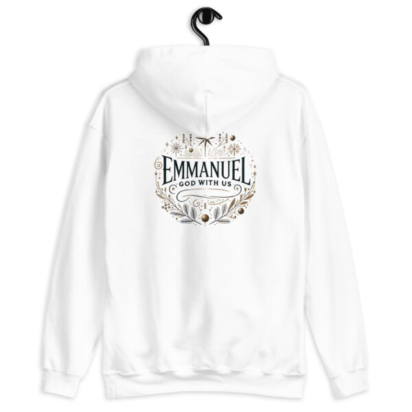 Unisex-Hoodie | Emmanuel – Gott bei uns (Back Print, 3 Farben)