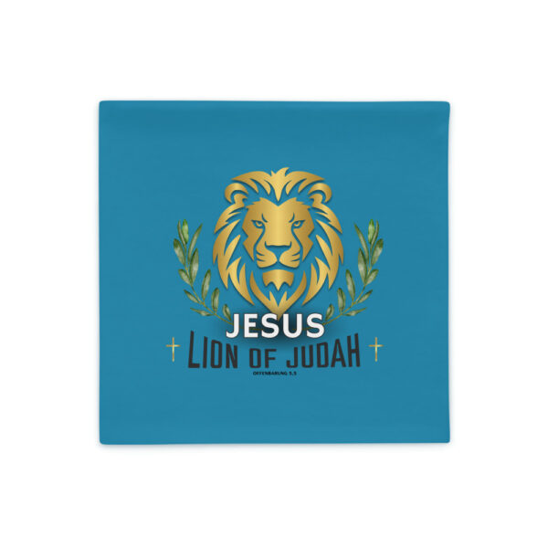 Premium Kissenbezug „Jesus – Lion of Judah“