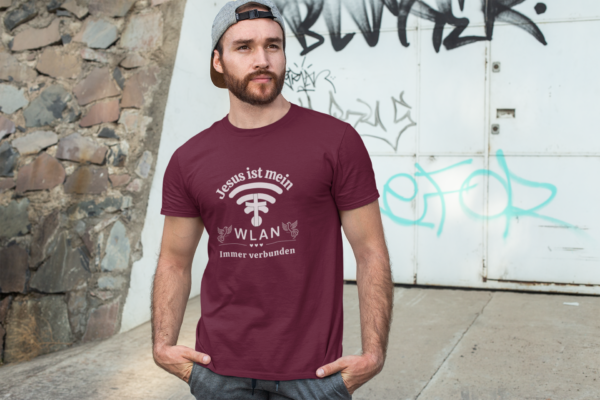Unisex T-Shirt | Jesus ist mein WLAN – immer verbunden
