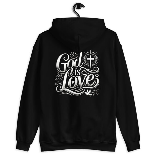 Unisex-Hoodie | God is Love – Gottes Liebe sichtbar tragen (Front Druck, 4 Farben) – Bild 2