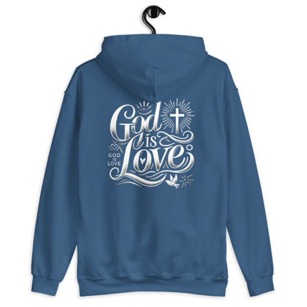 Unisex-Hoodie | God is Love – Gottes Liebe sichtbar tragen (Front Druck, 4 Farben) – Bild 4