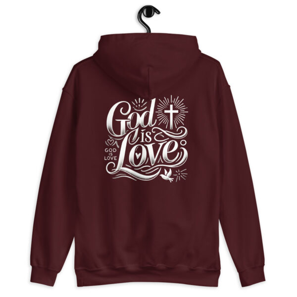 Unisex-Hoodie | God is Love – Gottes Liebe sichtbar tragen (Front Druck, 4 Farben)