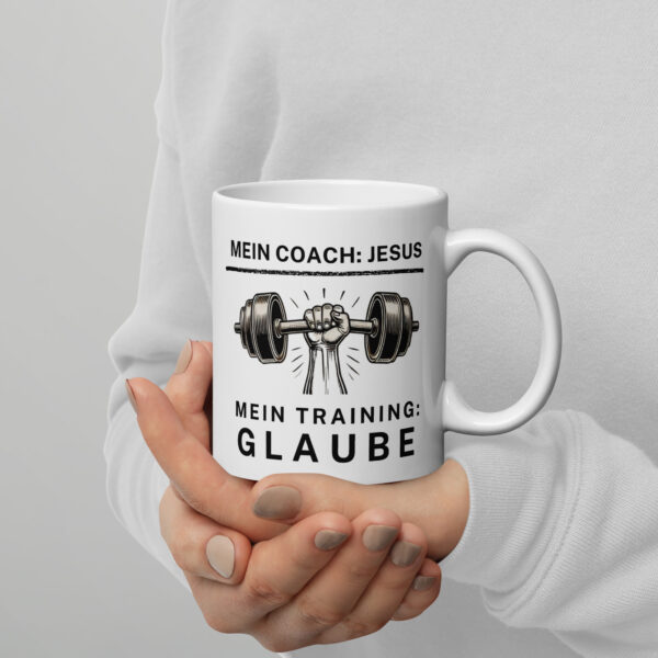 Mein Coach Jesus Tasse – Mein Training: Glaube – Tägliche Inspiration – Bild 2