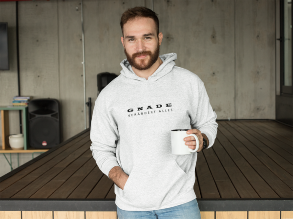 Unisex Hoodie | Durch Gnade erneuert ( Front Print) Weiß