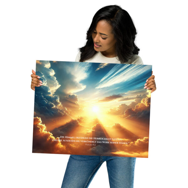 Himmlische Herrlichkeit – Psalm 19,2 | Christliches Poster – Bild 2