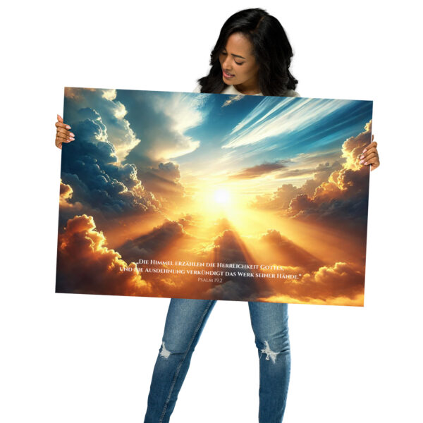 Himmlische Herrlichkeit – Psalm 19,2 | Christliches Poster