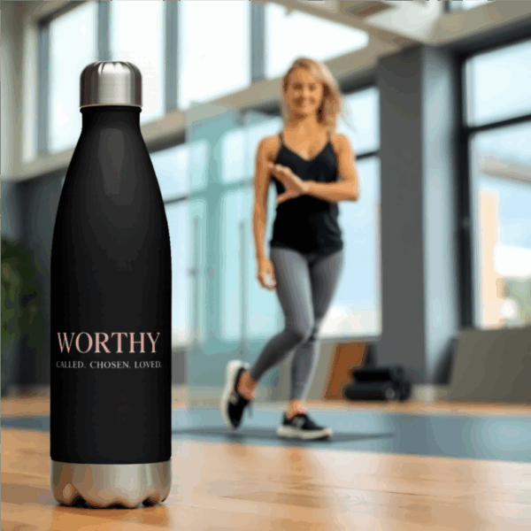 WORTHY – Called. Chosen. Loved. – Edelstahl-Trinkflasche (500ml)