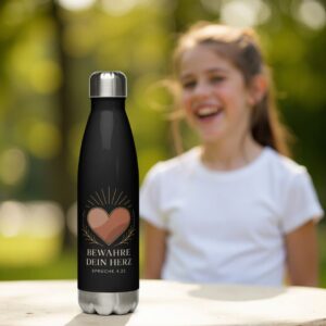 Trinkflasche „Bewahre dein Herz“ | Sprüche 4,23 | Edelstahl 500ml