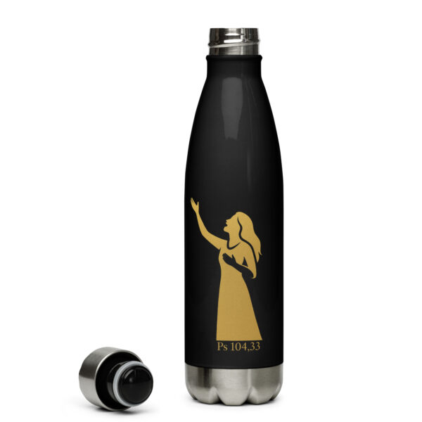 Trinkflasche „Ich will singen dem HERRN“ | Psalm 104,33 | Edelstahl 500ml – Bild 2