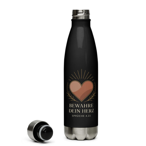 Trinkflasche „Bewahre dein Herz“ | Sprüche 4,23 | Edelstahlflasche 500ml – Bild 2