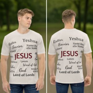 JESUS All-Over T-Shirt – Dein Glaube sichtbar getragen | Premium Unisex Shirt