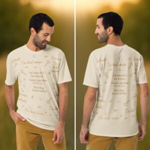 Allover T-Shirt „Nivchar – Du bist auserwählt“ | Jesaja 43,1