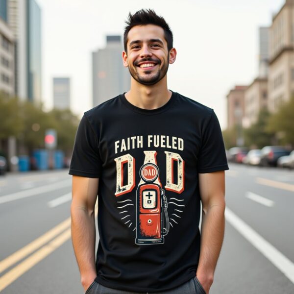 FAITH FUELED DAD – Oversize T-Shirt im christlichen Retro-Style