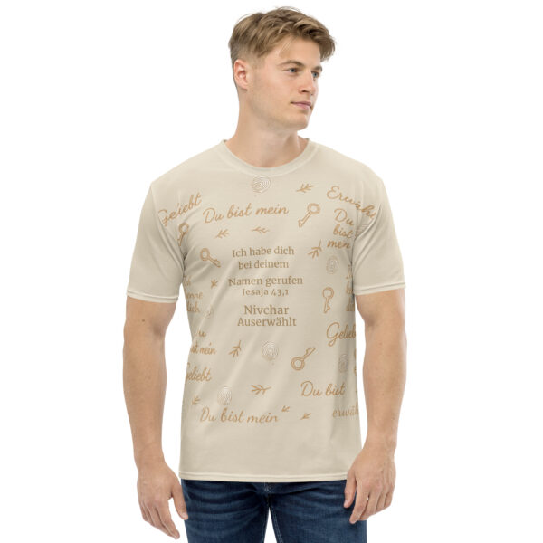 Allover T-Shirt „Nivchar – Du bist auserwählt“ | Jesaja 43,1