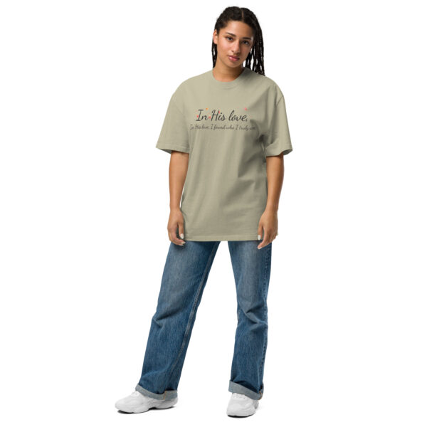 Oversize Shirt – In His love | Unisex | Christliches T-Shirt – Bild 3