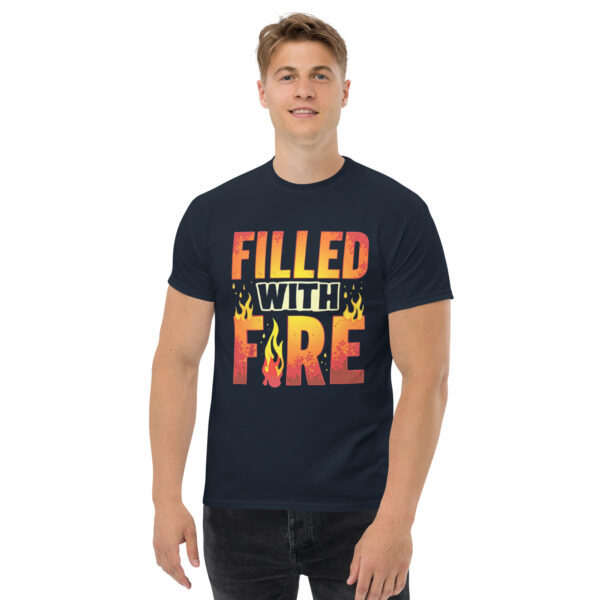 FILLED WITH FIRE – Unisex T-Shirt | Revival Shirt | Charcoal & Navy