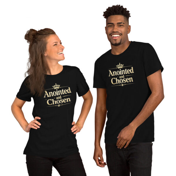 Anointed and Chosen – Bella + Canvas 3001 Unisex Shirt | Olive & Heather Black