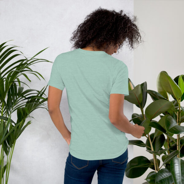 Verwurzelt – Psalm 1,3 Frauen T-Shirt | Bella + Canvas 3001 Heather Prism Dusty Blue – Bild 2