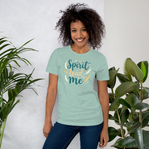 Spirit Lead Me – Bella + Canvas 3001 Frauen T-Shirt | Soft Pink & Dusty Blue – Bild 2