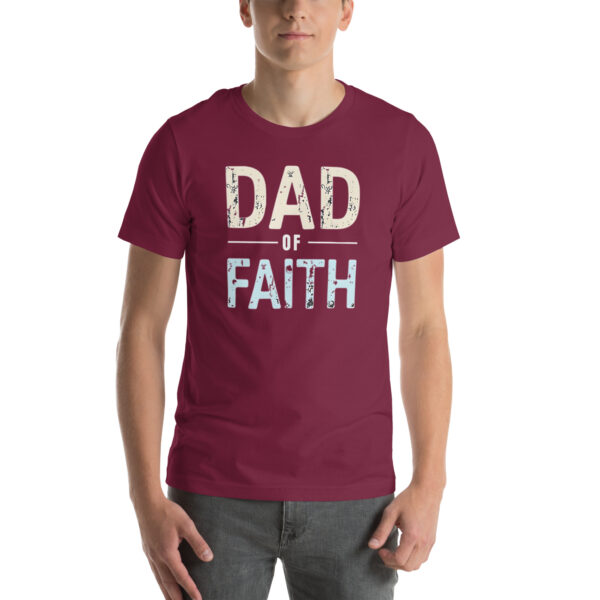 DAD OF FAITH – Christliches Herren T-Shirt | Bella + Canvas 3001 – Bild 4