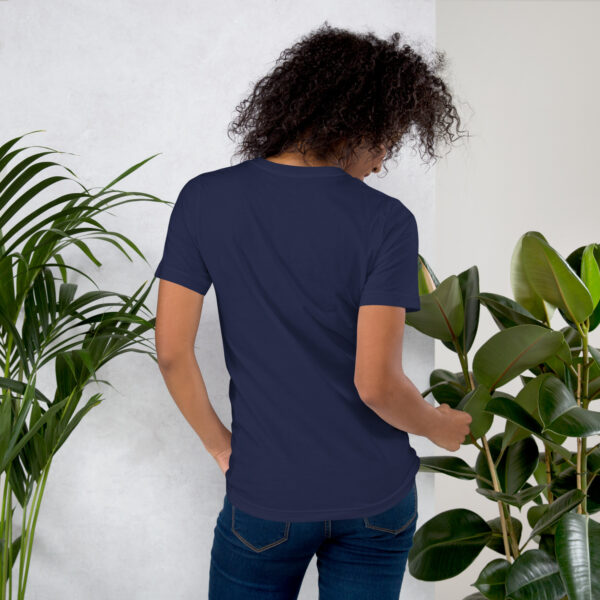 Grateful Heart – Damen T-Shirt  Bella + Canvas 3001 | Navy & Gelbgold – Bild 2