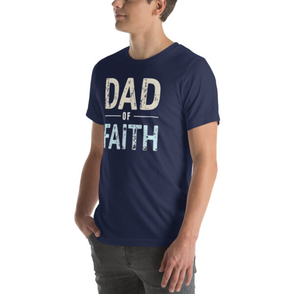 DAD OF FAITH – Christliches Herren T-Shirt | Bella + Canvas 3001 – Bild 3