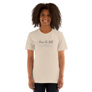 Peace Be Still Frauen T-Shirt | Bella + Canvas 3001 Soft Cream & Soft Pink