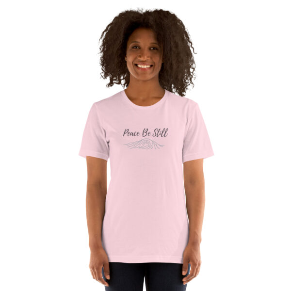 Peace Be Still Frauen T-Shirt | Bella + Canvas 3001 Soft Cream & Soft Pink – Bild 3