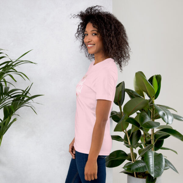Blessed & Grateful Frauen T-Shirt | Bella + Canvas 3001 Sage & Soft Pink – Bild 5