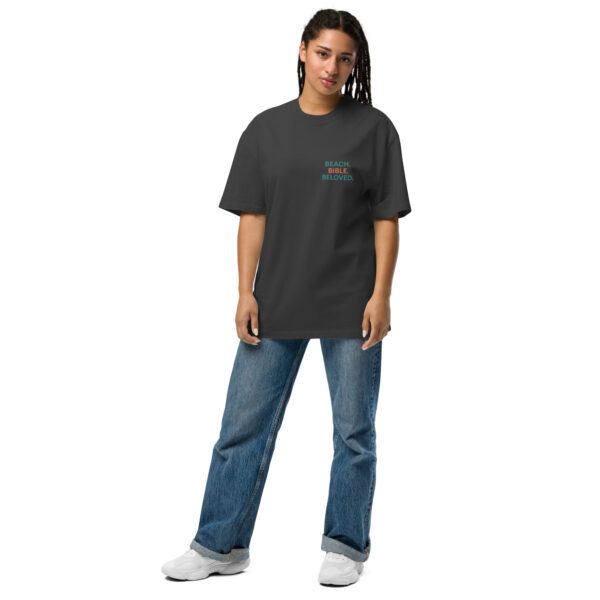 Beach. Bible. Beloved. Summer Tee Oversized – Faded Black | Limited Edition (mit Backprint)