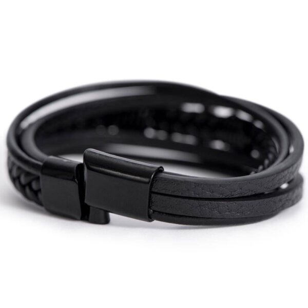 Herren Armband veganes Leder mit Magnetverschluss