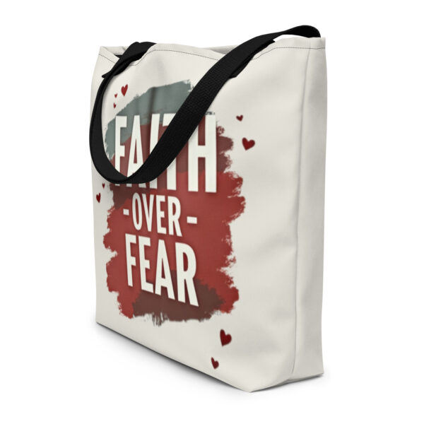 Faith Over Fear Shopping Bag – 2. Timotheus 1,7 – Bild 3
