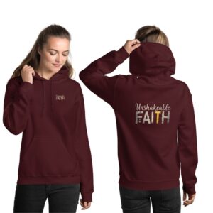 Unshakeable Faith Hoodie | Front‑ & Backprint, Christlicher Hoodie