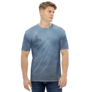Kreuz T-Shirt Herren – Allover Shirt mit großem Kreuzdesign