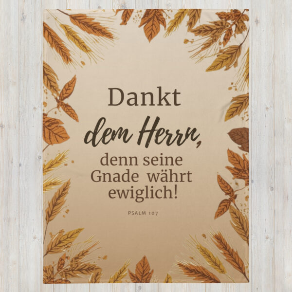 Psalm 107 Kuscheldecke - Dankt dem Herrn im Herbst – Bild 4