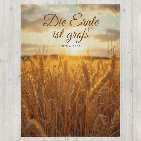 Erntedecke - Die Ernte ist groß | Matthäus 9,37
