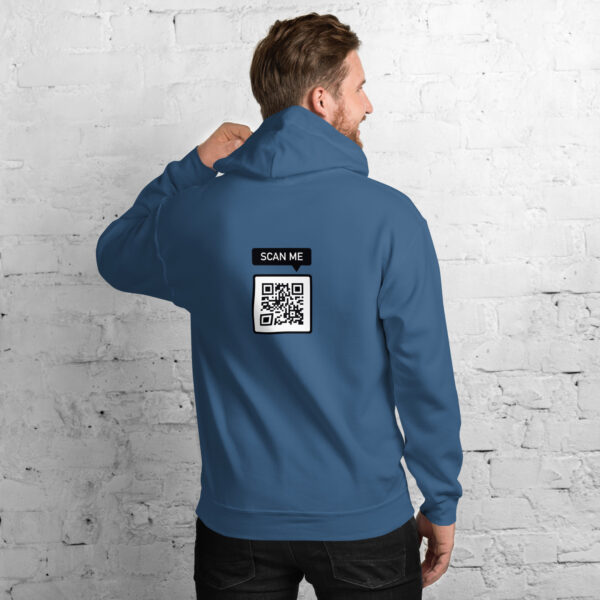Evangelistischer QR-Code Hoodie Unisex mit "Jesus liebt dich" – Bild 3