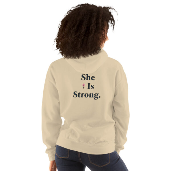She Is Strong Hoodie Unisex - Stärke & Würde inspiriert von Sprüche 31 – Bild 2