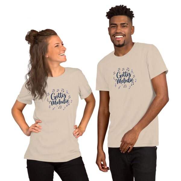 Gottes Melodie T-Shirt Unisex - Bella + Canvas 3001 mit musikalischer Botschaft – Bild 2