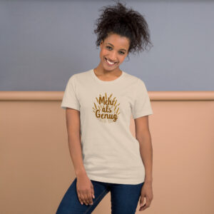 Mehr als genug T-Shirt - Bella + Canvas 3001 Shirt mit biblischer Überfluss-Botschaft