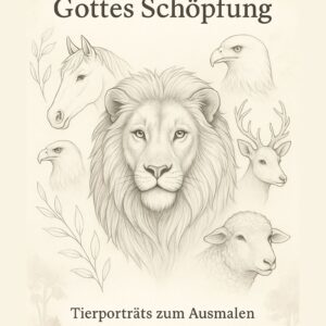 Gottes Schöpfung -Tierporträts zum Ausmalen mit Bibelversen (PDF)