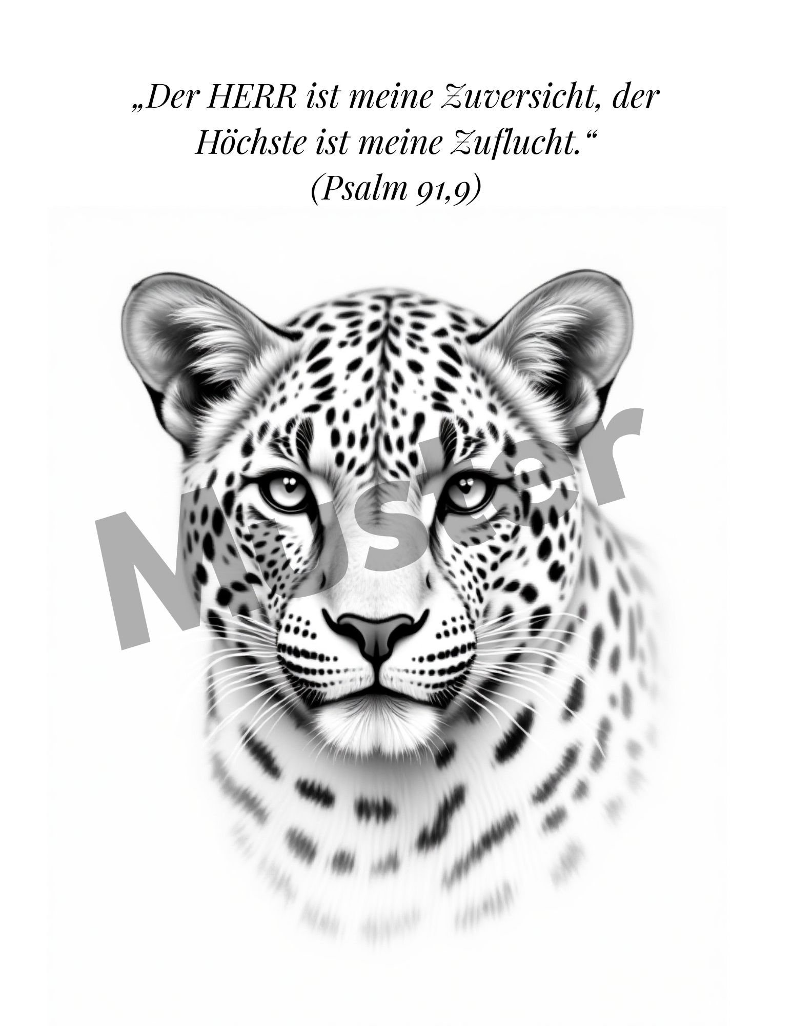 Gottes Schöpfung -Tierporträts zum Ausmalen mit Bibelversen (PDF) – Bild 2