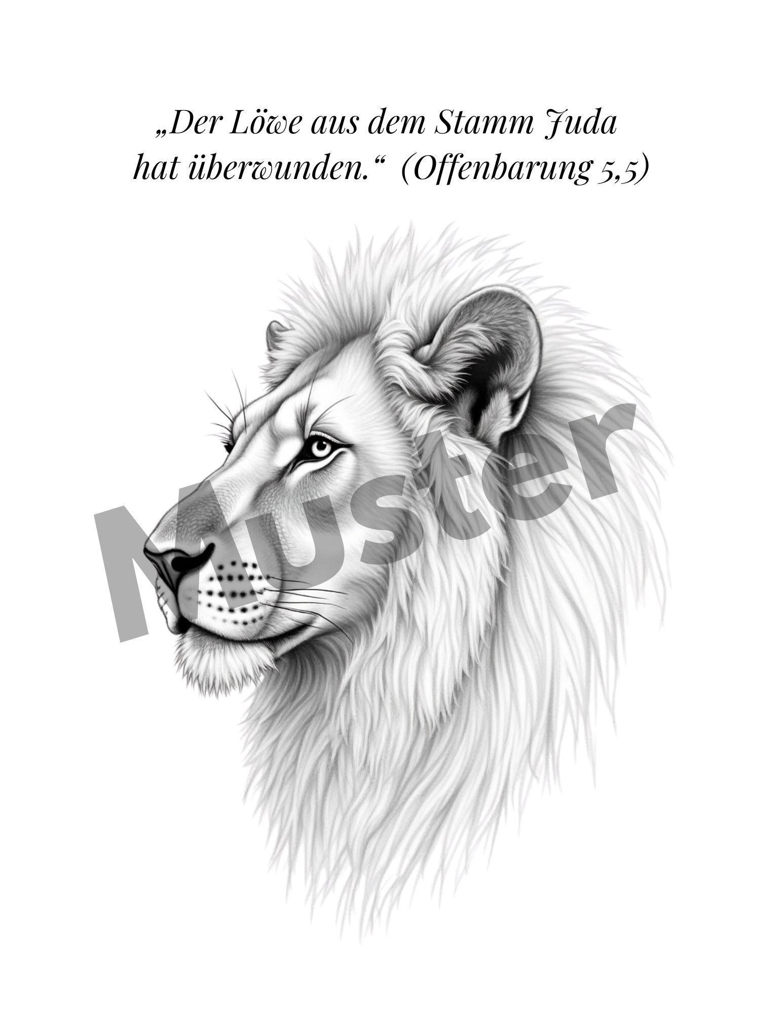 Gottes Schöpfung -Tierporträts zum Ausmalen mit Bibelversen (PDF) – Bild 3