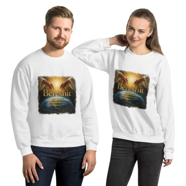 Bereshit - Im Anfang | Unisex Sweater mit biblischem Schöpfungs-Motiv – Bild 2
