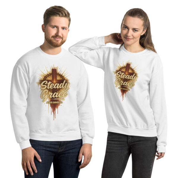 Unisex Sweater Pulli „Steady Grace - Jesus saves“ – Bild 2